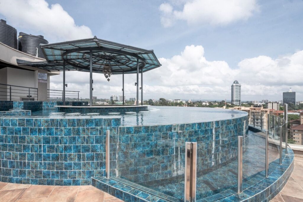 Rumaisa Duplexes rooftop infinity swimming pool
