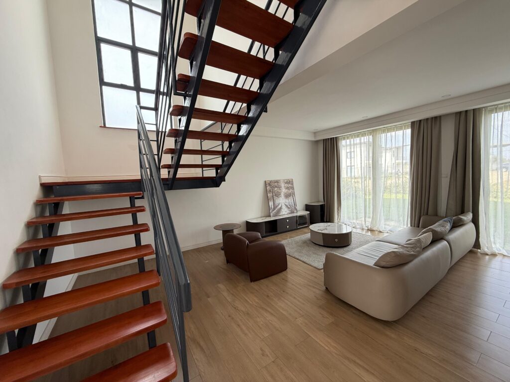shangrila villas Rongai Staircase and living room