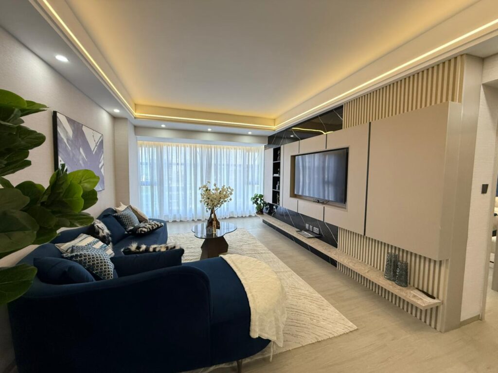 Two Bedroom Apartment near Hyatt Regency Hotel Living Room