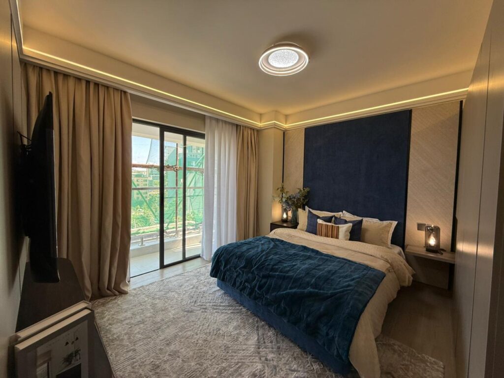 Bedroom at Two Bedroom Apartment near Hyatt Regency Hotel
