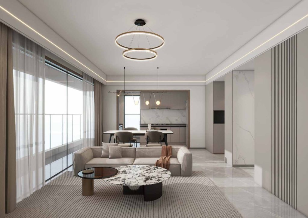 Two Bedroom Apartments at Riverside Drive Living room