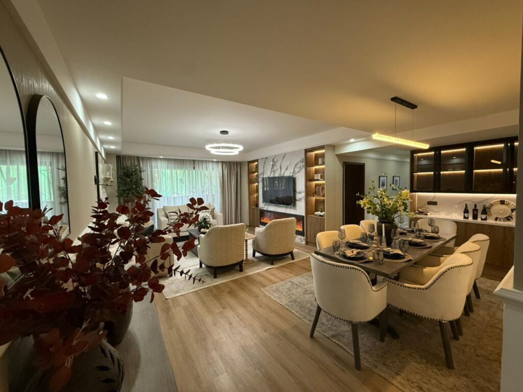 Three Bedroom plus Dsq on Sports road Westlands Apartment Dining Area