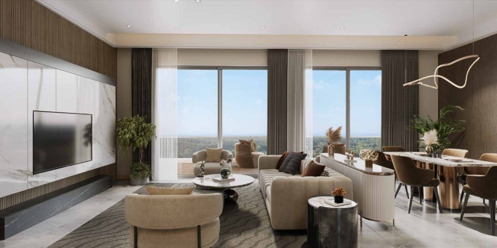 the living area and dining area at Donyo Hill Residence