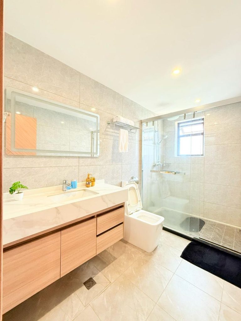 bathroom at the Fully Furnished 3 bedroom Apartment in Westlands