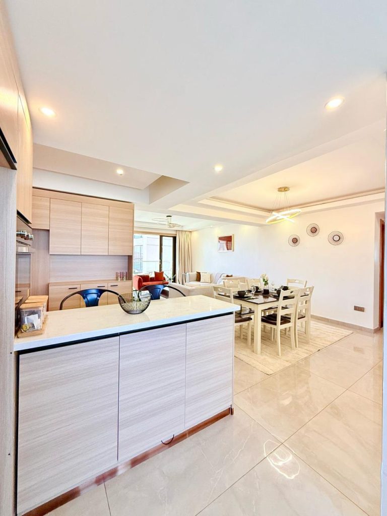 beautifully furnished view of the lounge at the Fully Furnished 3 bedroom Apartment in Westlands