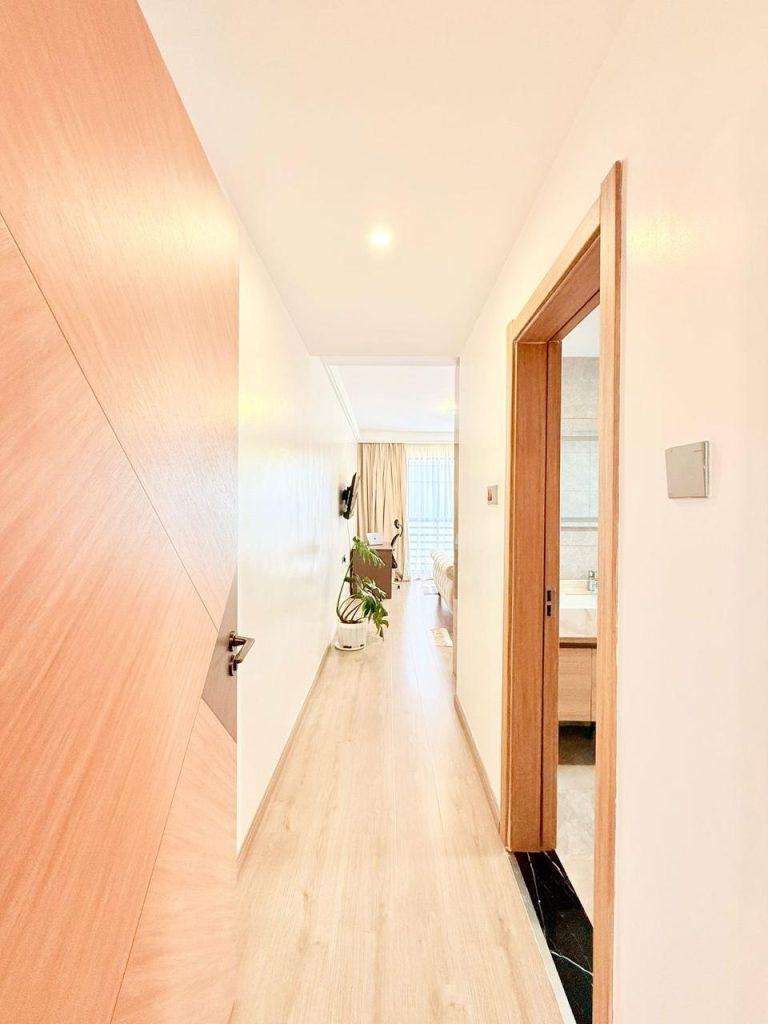 an ensuite bedroom view from the entrance at the Fully Furnished 3 bedroom Apartment in Westlands