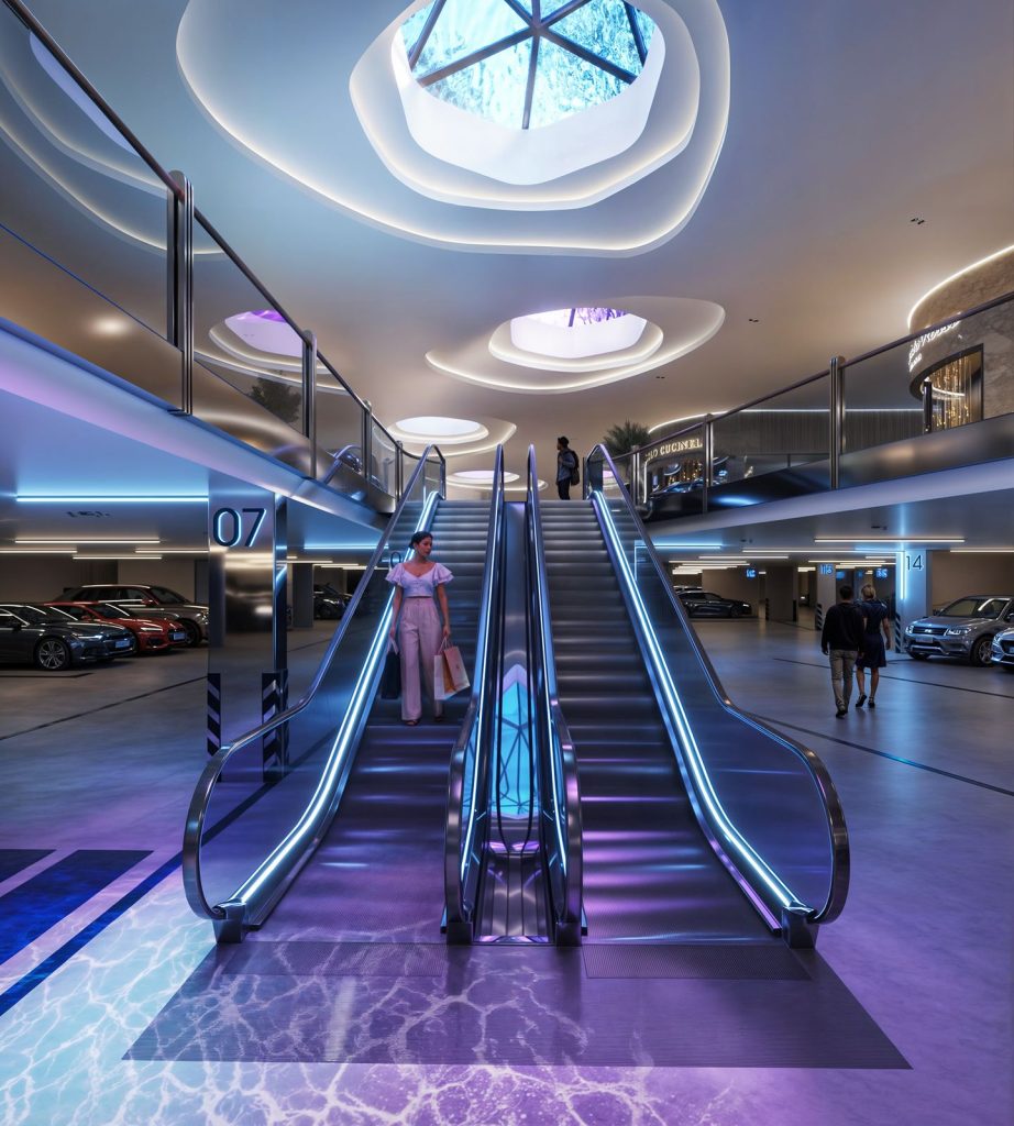 Inside the shopping area inside A one Pandora