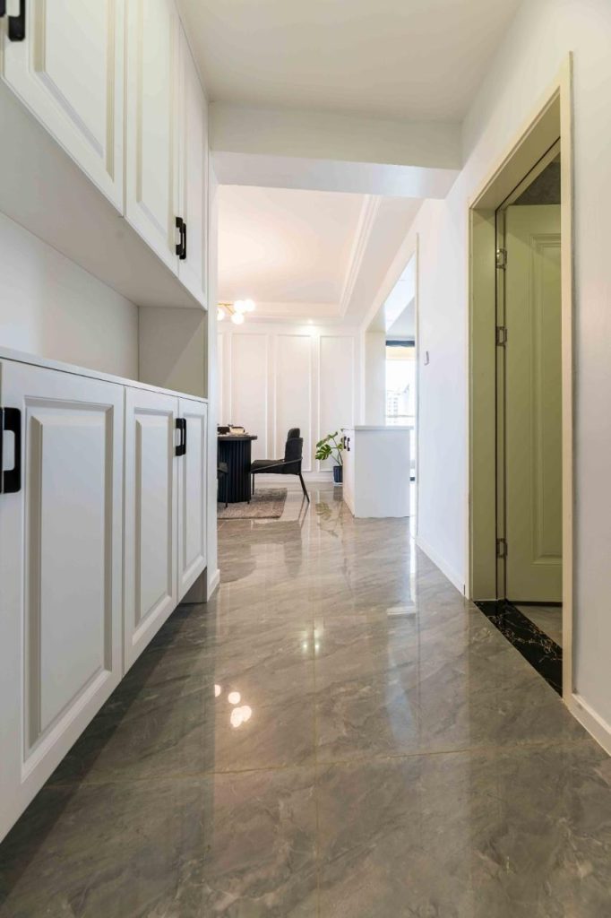 High quality cabinets for storage and the partial view of the dining area at Family-friendly serviced apartment in Kilimani