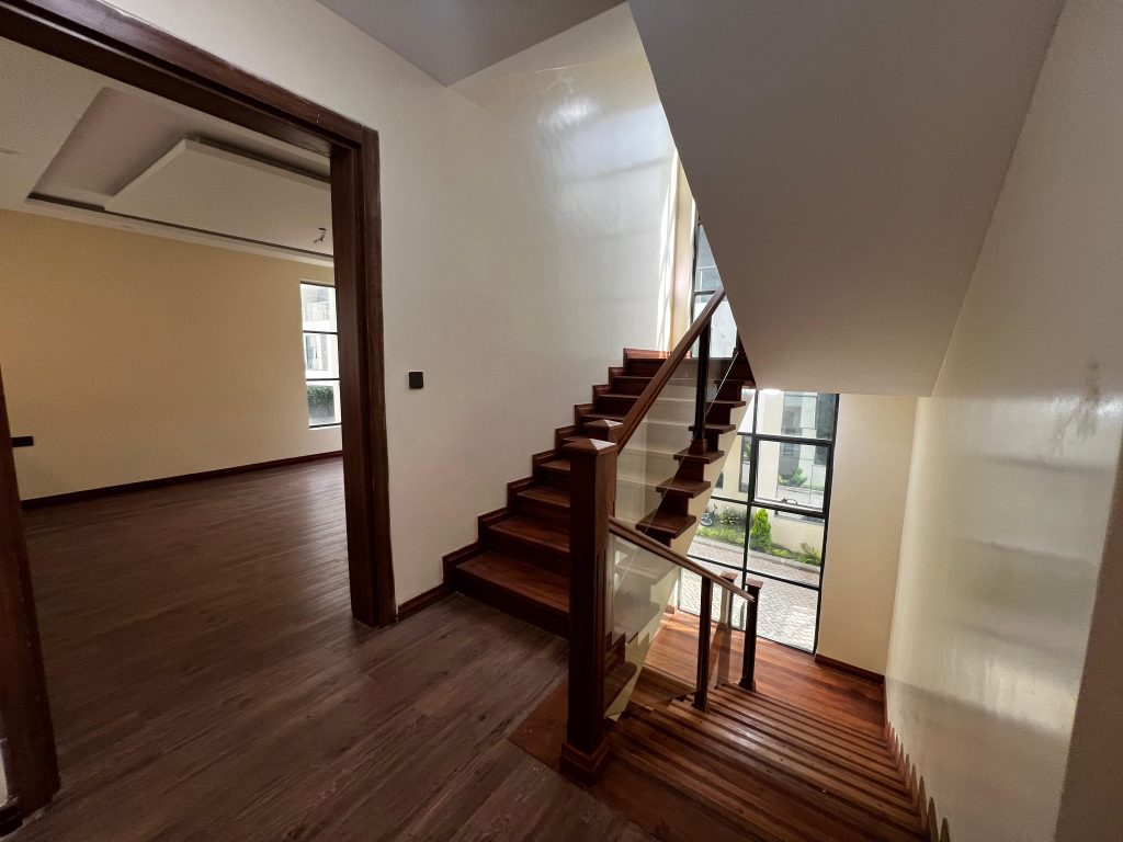 a staircase at Three Bedroom Villas near Lavington Mall