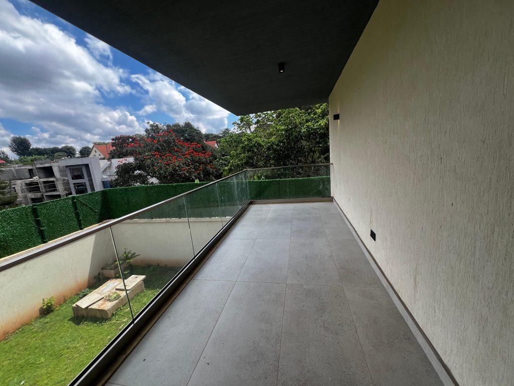 a large balcony at Five Bedroom Villa in Lavington Nairobi