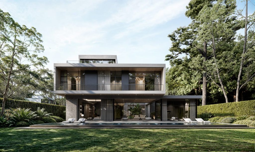 backyard design of the Five Bedroom Villas In Karen Nairobi