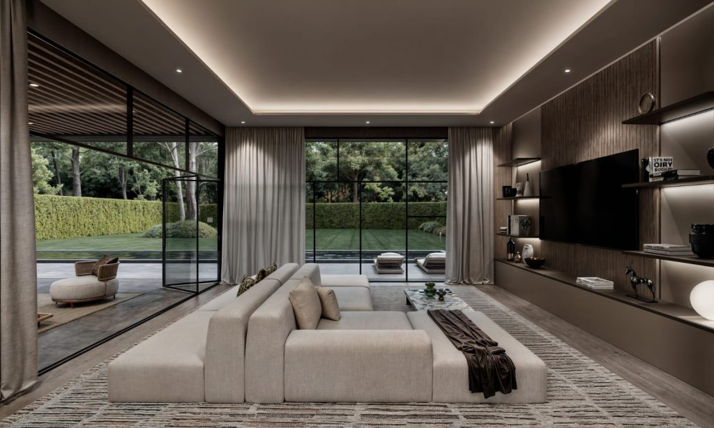 living area at Five Bedroom Villas In Karen Nairobi