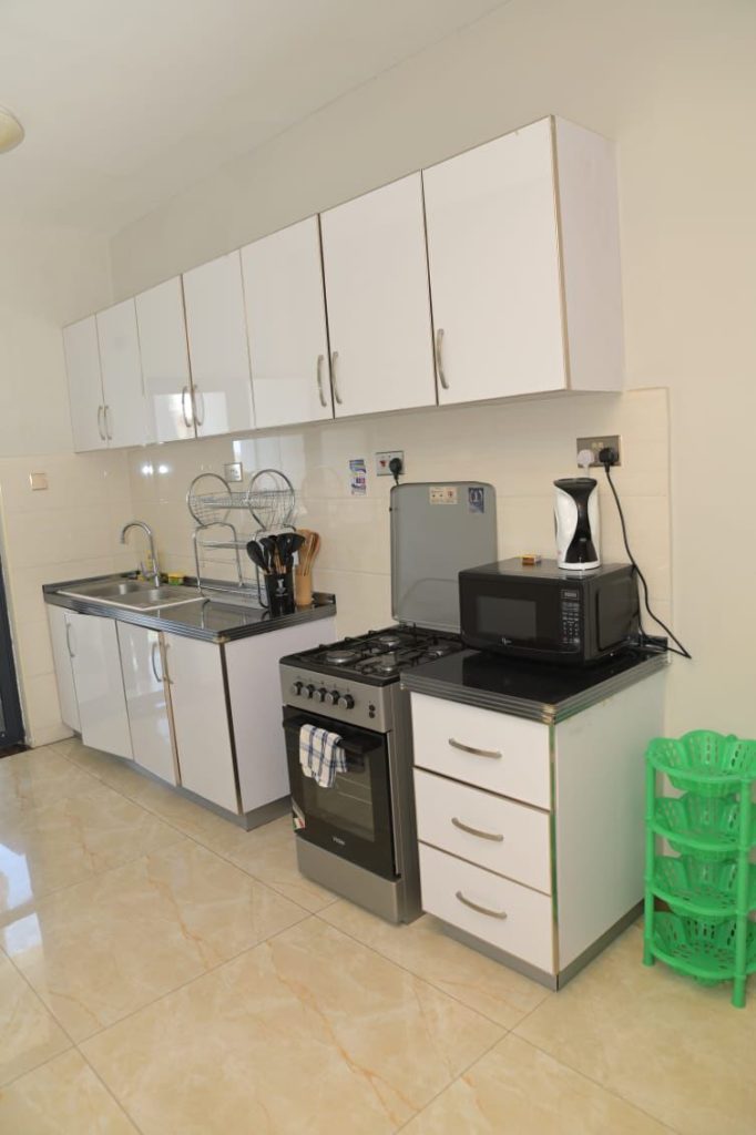 fitted open plan kitchen at Best Daily and Monthly Rental in Kilimani Nairobi