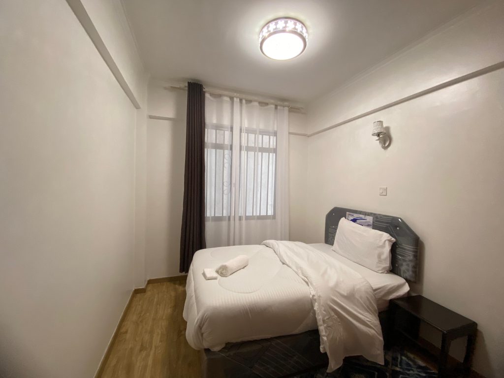 the third bedroom at Fully Serviced 3 Bedroom Apartment in Kilimani