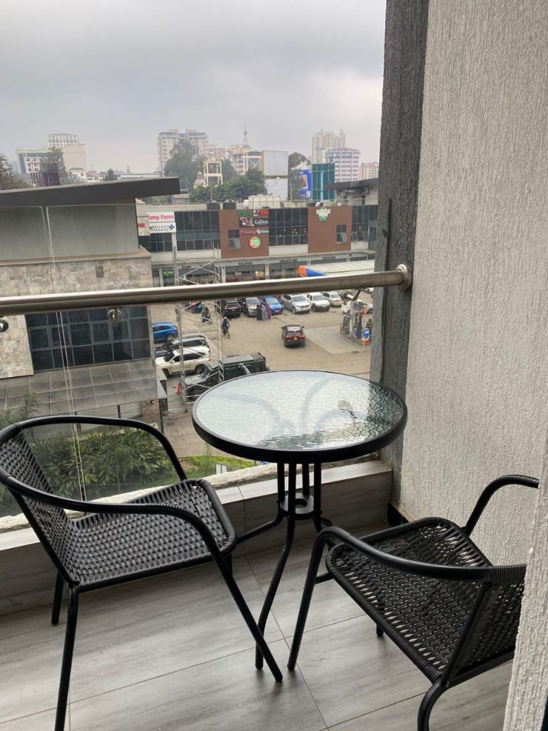 Balcony at Furnished 1 bed apartment near Kilimani mall