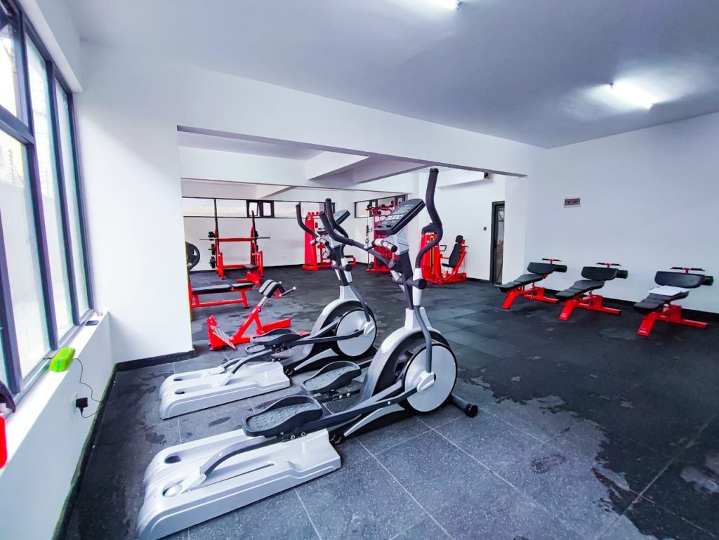 a fully fitted gym at Furnished 3 Bedroom Airbnb in Kilimani