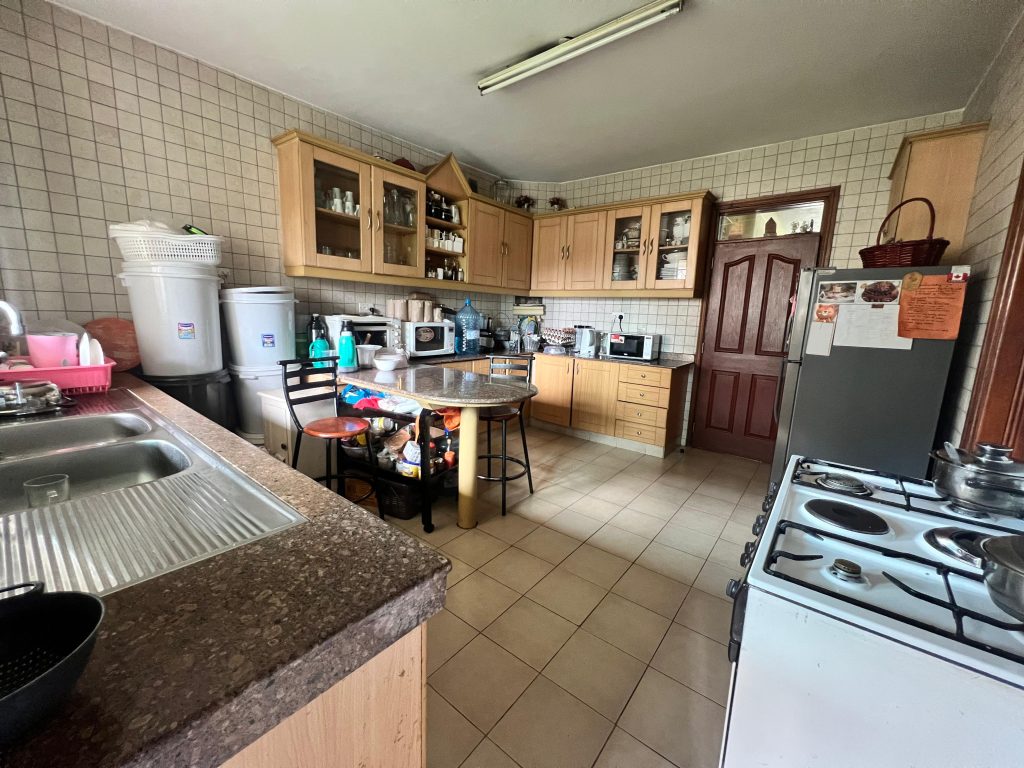 A closed kitchen at the 3 bedroom apartment at White Oak Park Apartments in Kilimani,