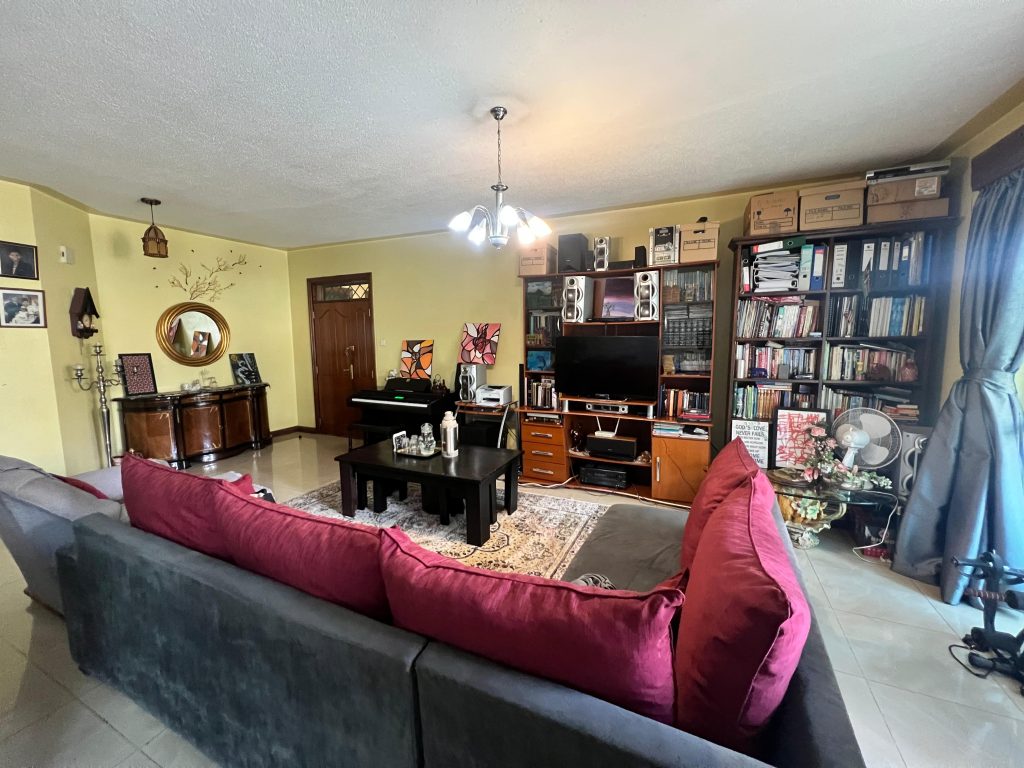 An expansive living room of the White Oak Park Apartments in Kilimani
