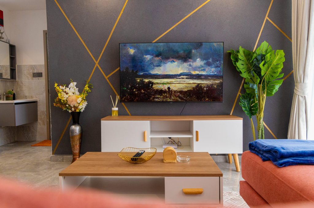 1 bedroom furnished apartment in Lavington living area front view