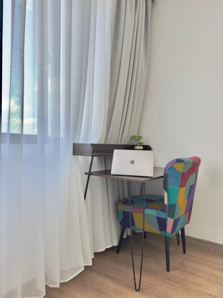 a fancy study desk at the Business accommodation near Yaya Centre Kilimani