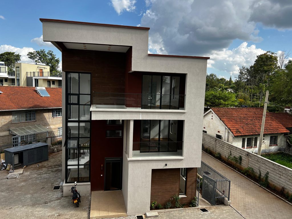 the exterior aerial view of Five Bedroom Townhouses in Lavington