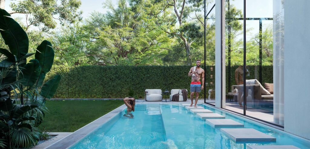 swimming pool view at day time at Five Bedroom Villas in Lavington off Isaac Gathanju Road