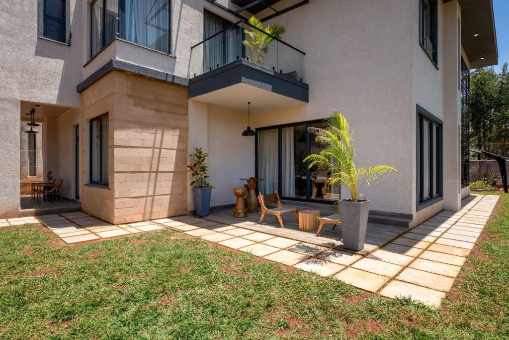 a sitting area outside at 4 and 5 Bedroom Homes & Villas Loresho Nairobi