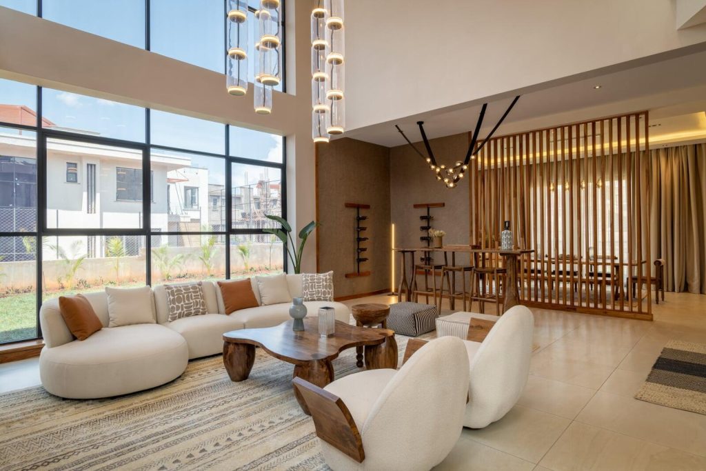 the living room of the 4 and 5 Bedroom Homes & Villas Loresho Nairobi