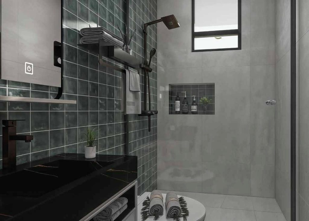 a bathroom at Oak Breeze Residency