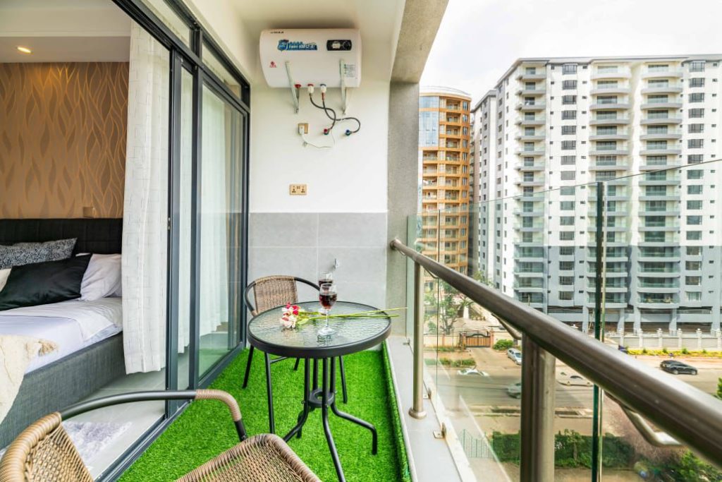balcony at Furnished Studio Apartment in Lavington