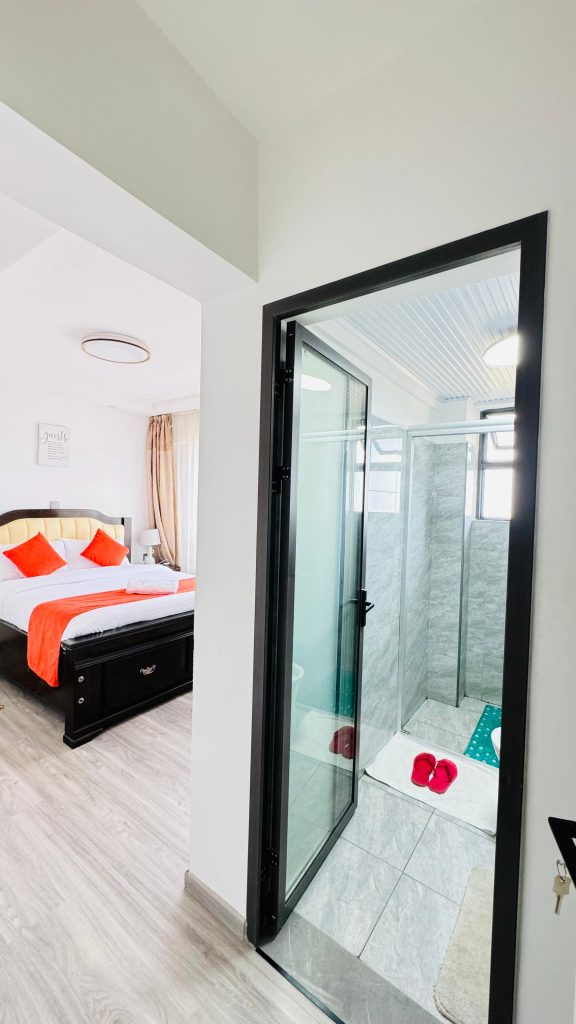 Ensuite Bedroom of the Furnished 2 Bedroom Apartment Master Ensuite in Kileleshwa