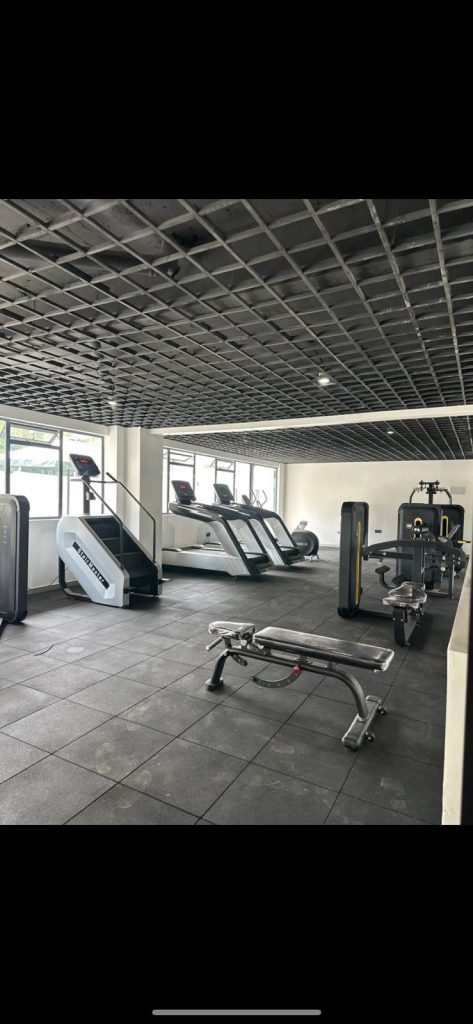 Fully equipped gym facility available at Ruaka furnished daily and monthly rental in Nairobi for fitness and wellness.