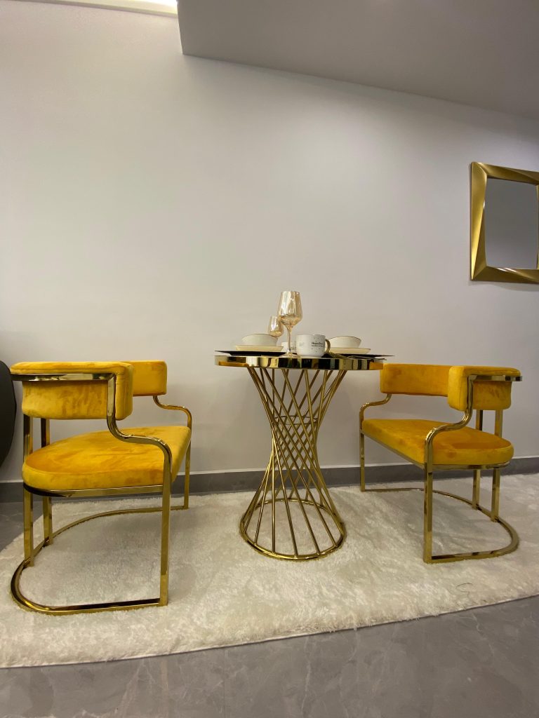 Dining area in a Kilimani rental apartment with all utilities