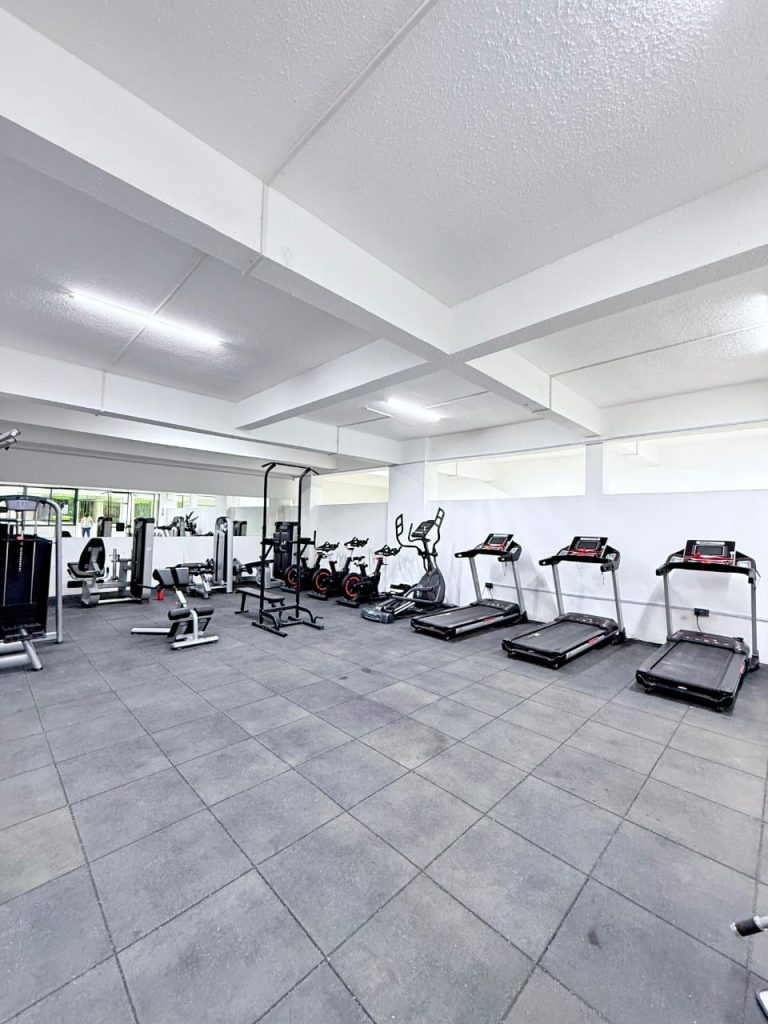 On-site gym at a Kilimani rental apartment with all utilities