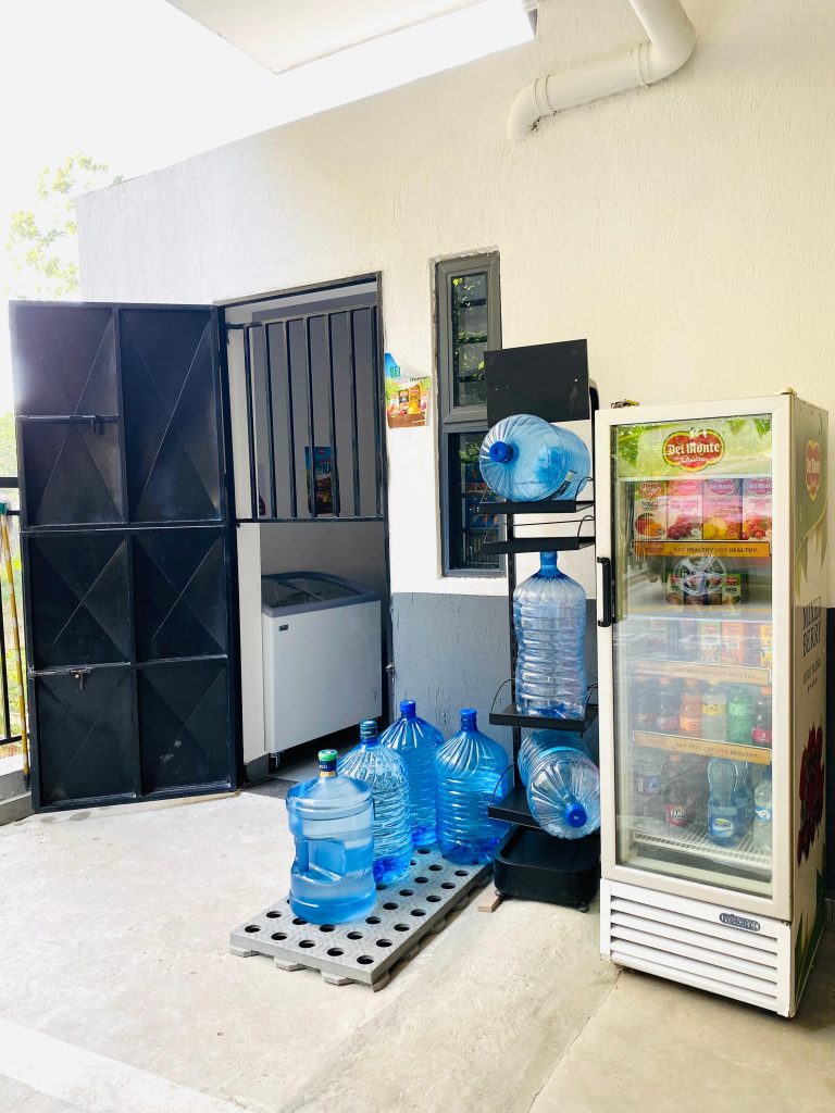 On-site shop conveniently located within the building of an affordable 1-bedroom furnished apartment in Nairobi.