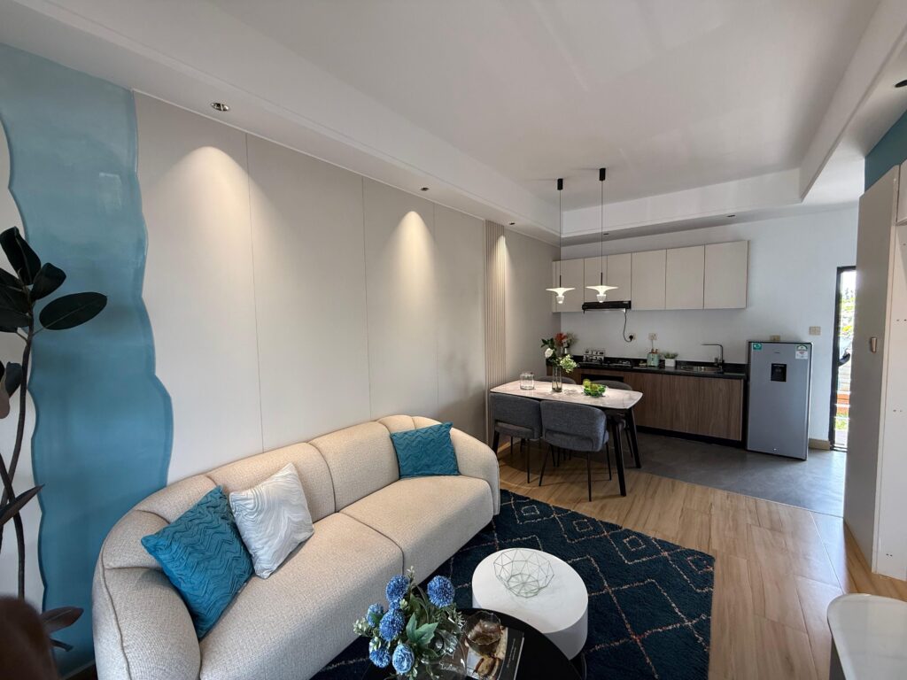 View of the lounge of the 1 Bedroom Apartment Along Lower Kabete Road
