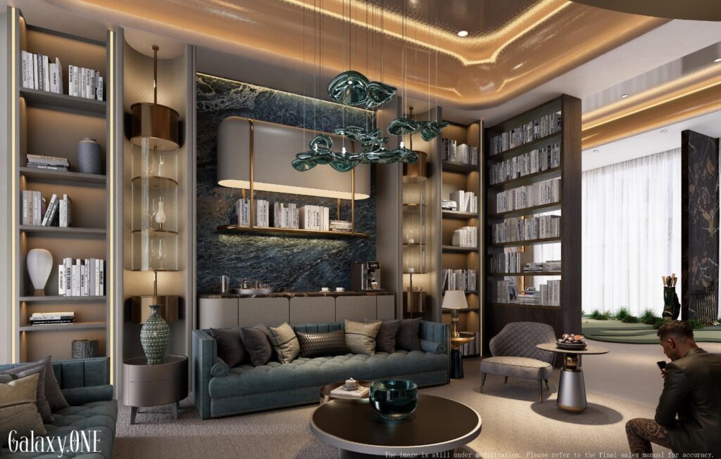 A modern library at Galaxy ONE in Westlands