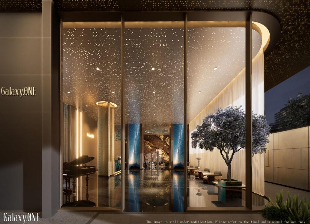 an entertainment area at Galaxy ONE apartment in Westlands