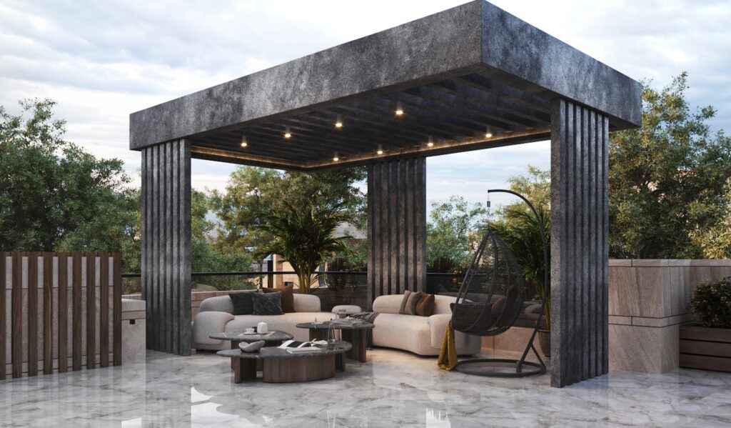 A large bathroom with a bathbub,a toilet and his and hers sink with a mirror at Ostrea Karen Villas