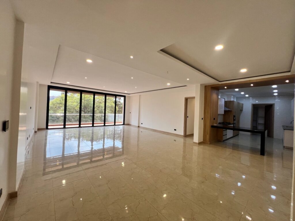 A well Lit Expansive lounge with an open plan kitchen at Silver Decks Apartment