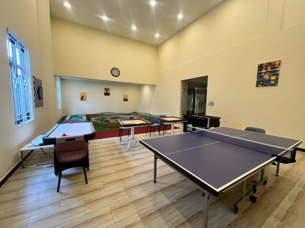 The games room at Silver Decks Apartment