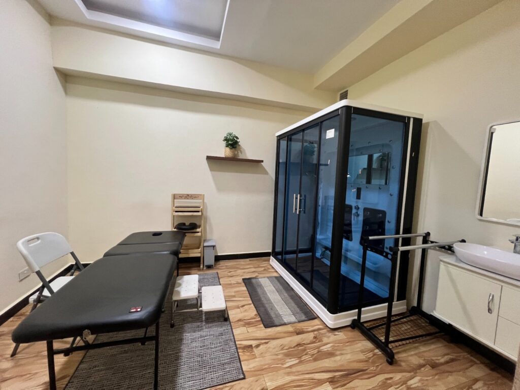 steam and massage room at Silver Decks Apartment