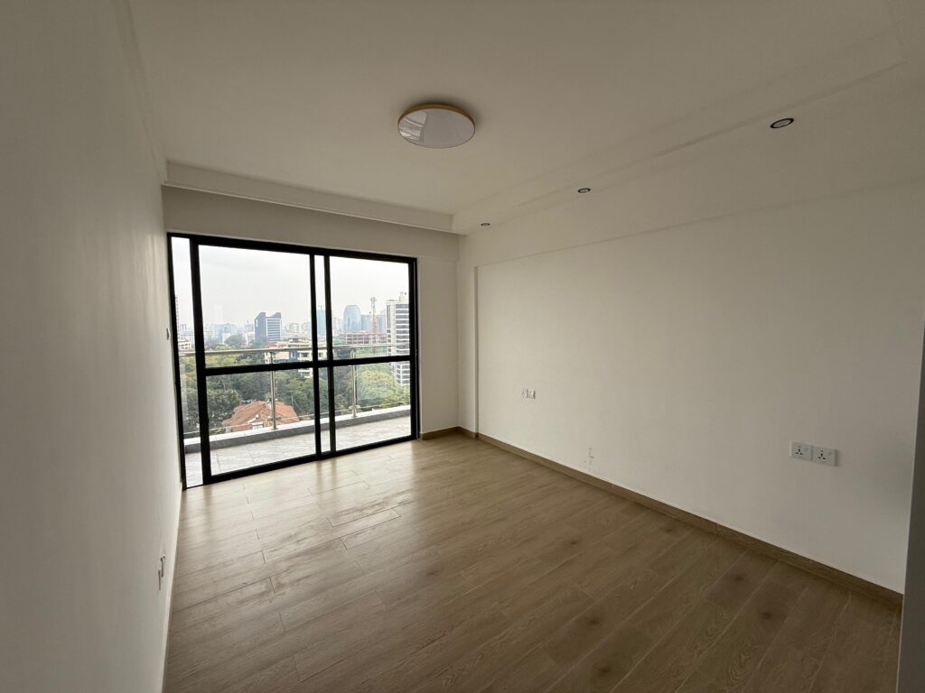 Large windows at the Master Ensuite 2 Bed Apartment with 2 Balconies in Westlands