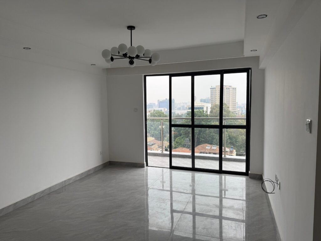 Large windows at the Master Ensuite 2 Bed Apartment with 2 Balconies in Westlands