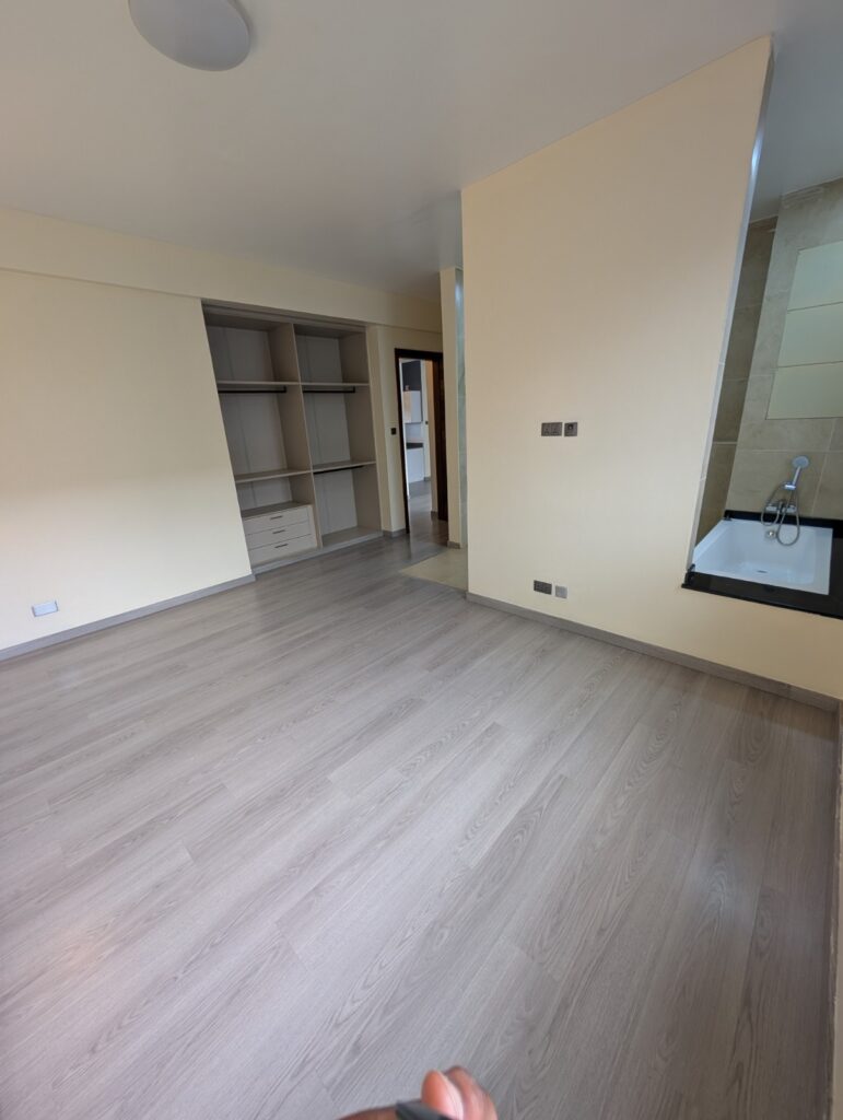 An expansive ensite bedroom at unfurnished 2 bedroom apartment
