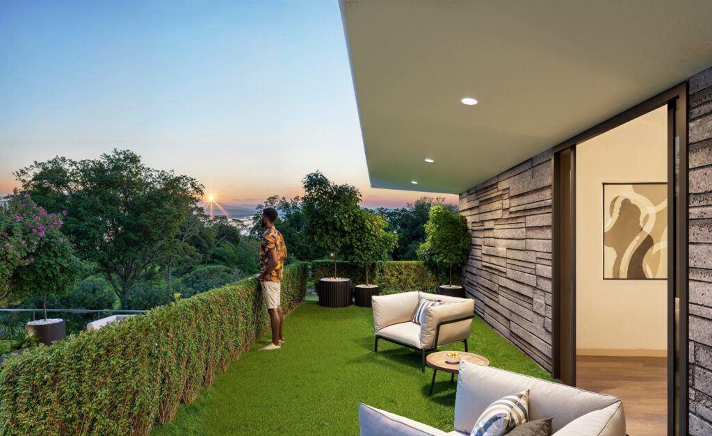 A well put balcony at Angani By Residency