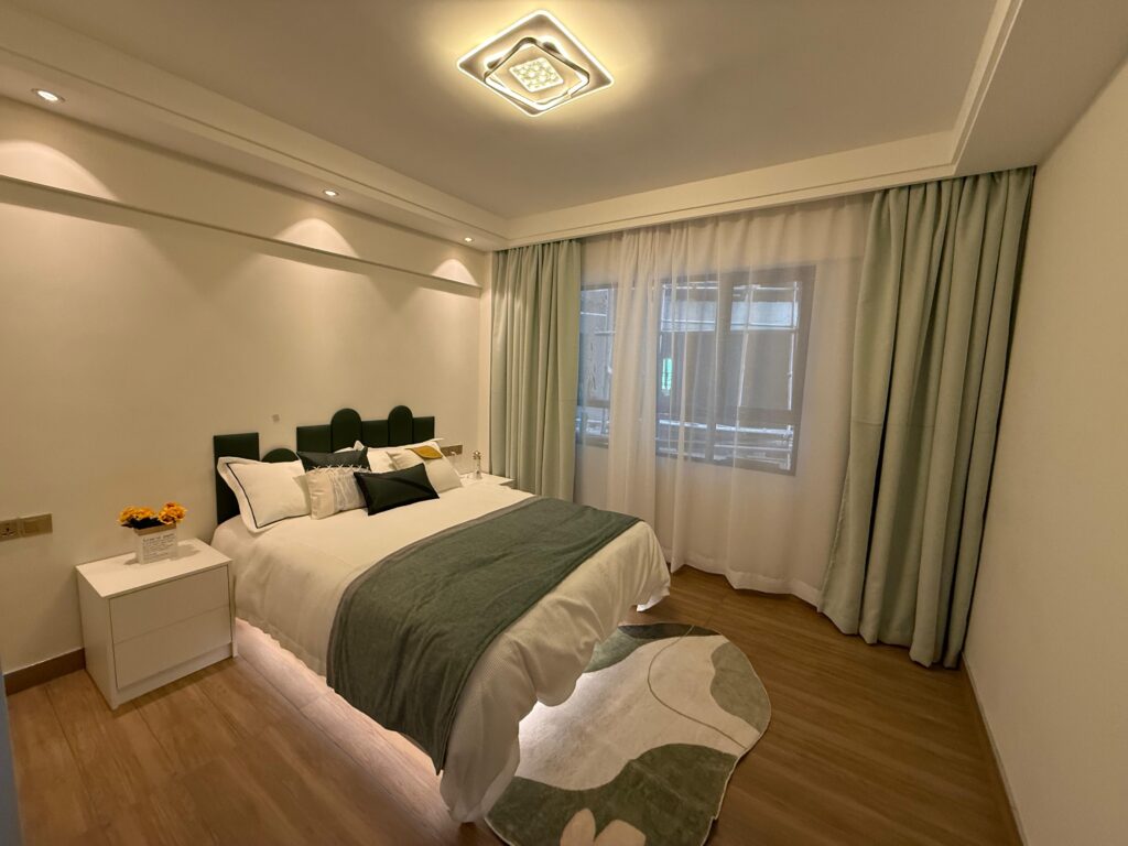 The second bedroom at the Two Bedroom Apartment Near Nyeri Road