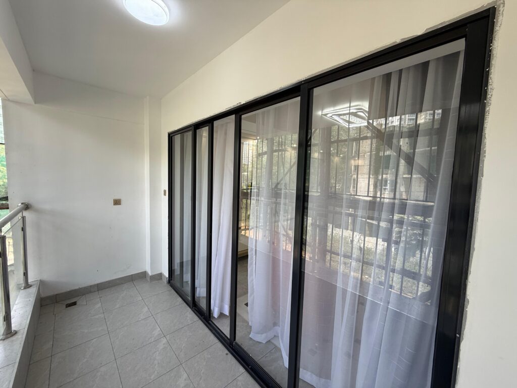 The balcony at the Crescent Apartment Kileleshwa 2 bedroom