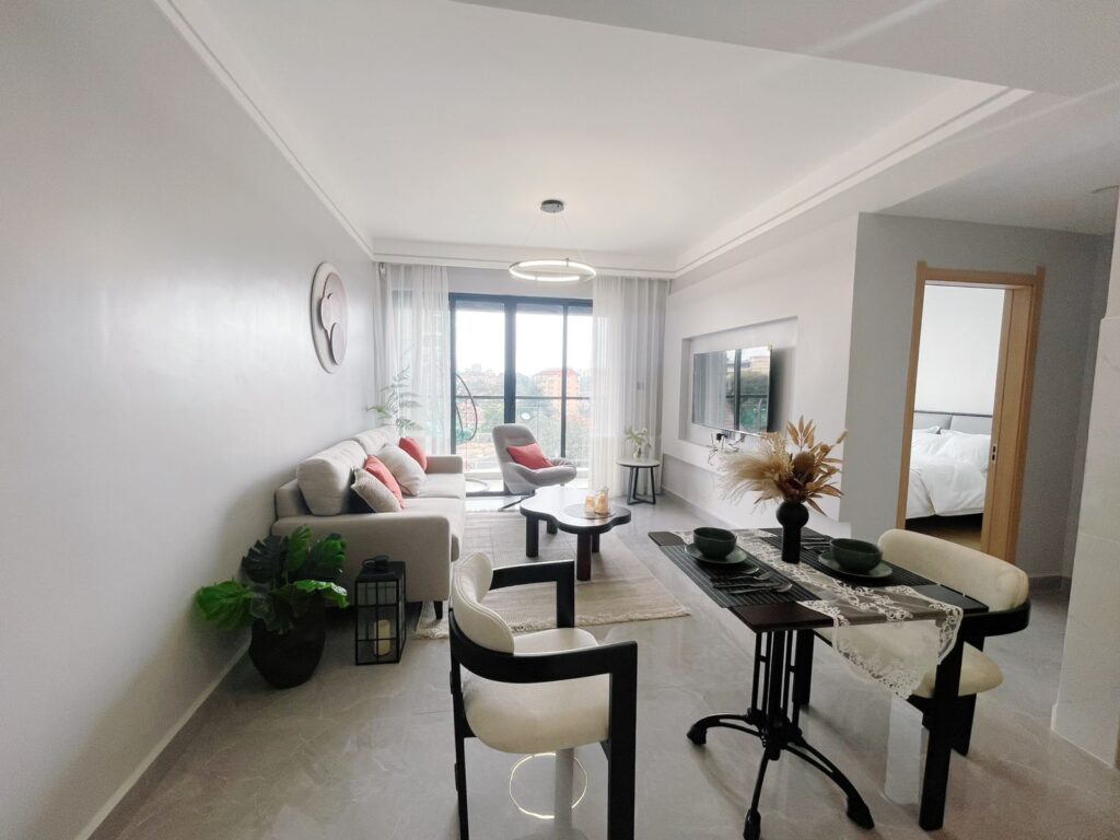 Furnished Apartment at Riara Oasis Lavington lounge