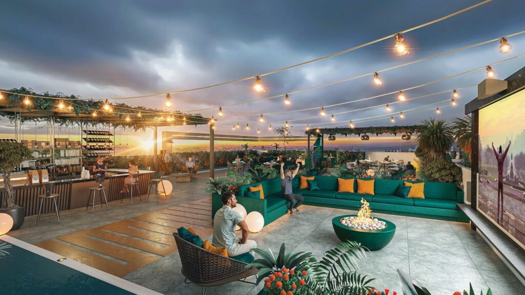 Roshan Residency Rooftop social terrace